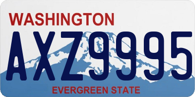 WA license plate AXZ9995