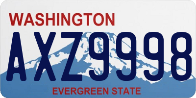 WA license plate AXZ9998