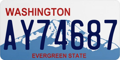 WA license plate AY74687