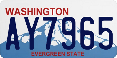 WA license plate AY7965