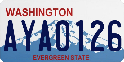 WA license plate AYA0126