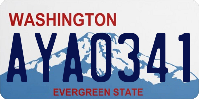 WA license plate AYA0341