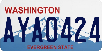 WA license plate AYA0424