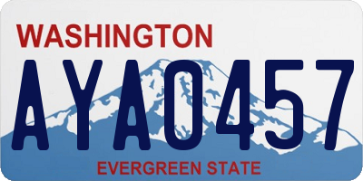 WA license plate AYA0457