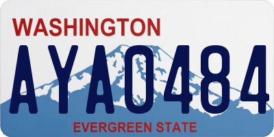 WA license plate AYA0484
