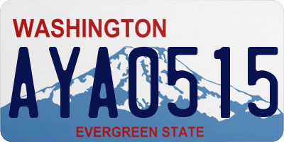 WA license plate AYA0515