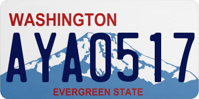 WA license plate AYA0517