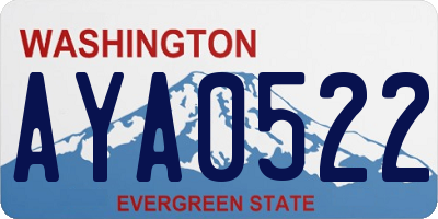 WA license plate AYA0522