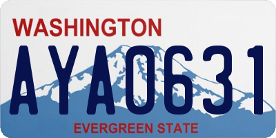 WA license plate AYA0631
