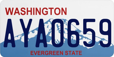 WA license plate AYA0659