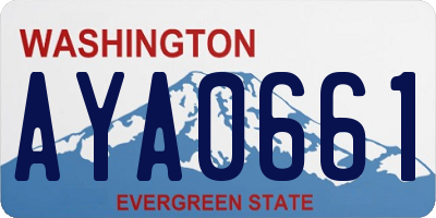 WA license plate AYA0661
