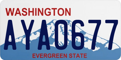 WA license plate AYA0677