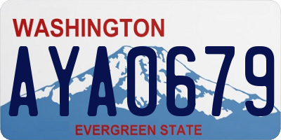 WA license plate AYA0679