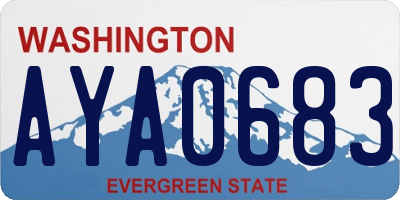 WA license plate AYA0683