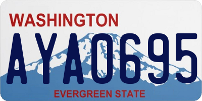 WA license plate AYA0695