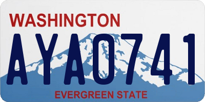 WA license plate AYA0741