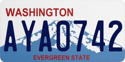 WA license plate AYA0742