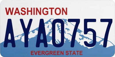WA license plate AYA0757