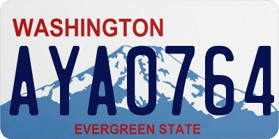 WA license plate AYA0764