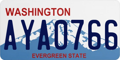 WA license plate AYA0766
