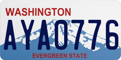 WA license plate AYA0776