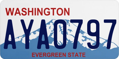 WA license plate AYA0797