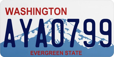WA license plate AYA0799