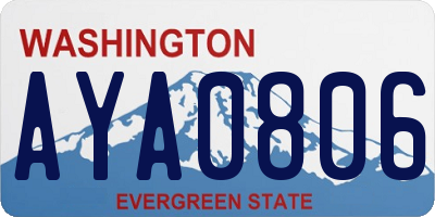 WA license plate AYA0806