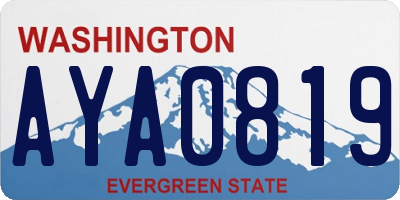 WA license plate AYA0819
