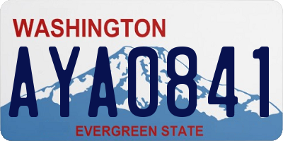 WA license plate AYA0841