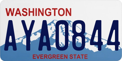 WA license plate AYA0844