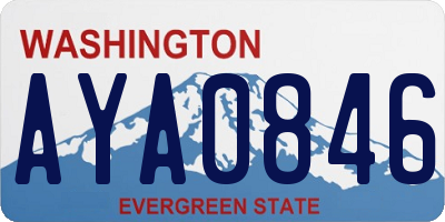 WA license plate AYA0846
