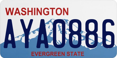 WA license plate AYA0886