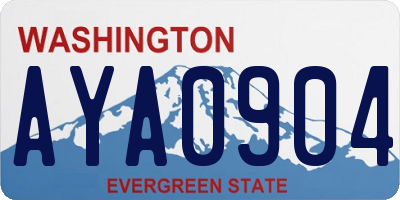 WA license plate AYA0904