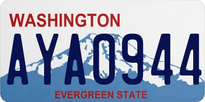 WA license plate AYA0944
