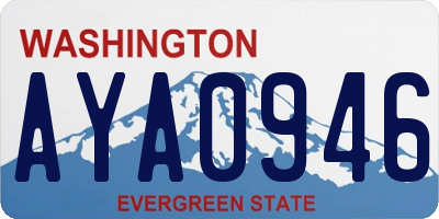 WA license plate AYA0946