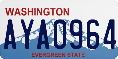 WA license plate AYA0964