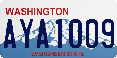 WA license plate AYA1009