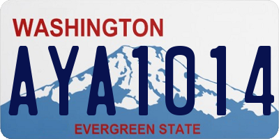 WA license plate AYA1014