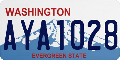 WA license plate AYA1028