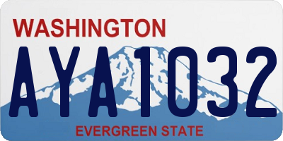 WA license plate AYA1032
