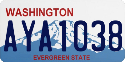 WA license plate AYA1038