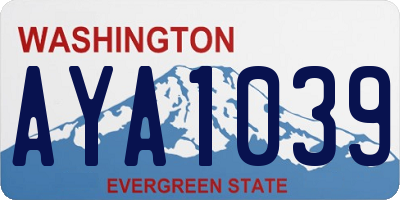 WA license plate AYA1039