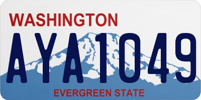 WA license plate AYA1049