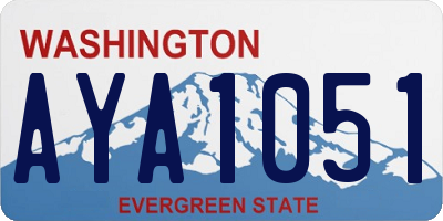 WA license plate AYA1051