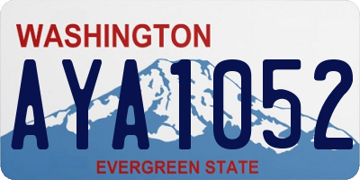 WA license plate AYA1052