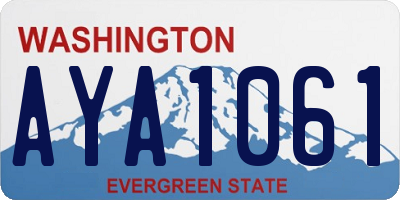 WA license plate AYA1061