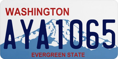 WA license plate AYA1065