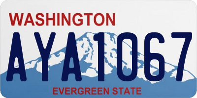 WA license plate AYA1067