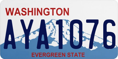 WA license plate AYA1076